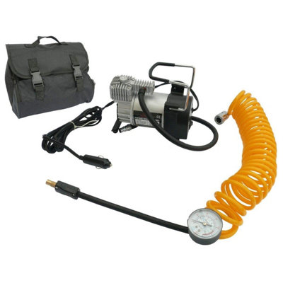 12v Digital Heavy Duty Air Compressor With Carry Bag - Can be powered from your car's cigarette lighter/charger port - 3