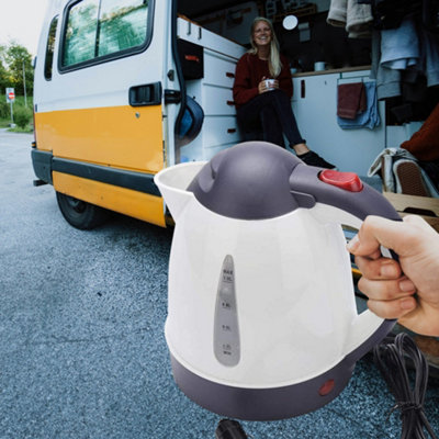 12V Electric Car Kettle Travel Camping Caravan Boiling Water Socket Tea Coffee