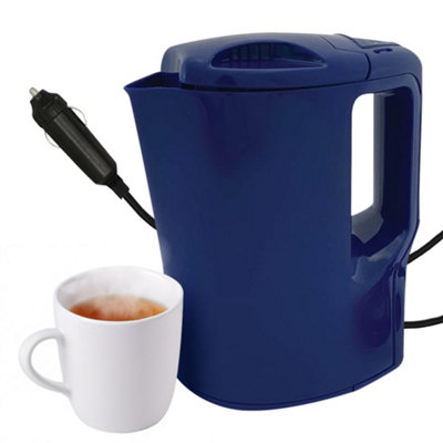 12v Electric Kettle Portable Van Car Lorry Cig Lighter 1ltr Plug In Motor Home