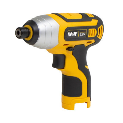 12v Impact Driver Wolf Cordless 1/4" Hex Chuck - Body Only Unit