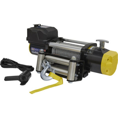 12V Industrial Recovery Winch - 5675kg Line Pull - 6.4hp 4.7kW DC Motor - IP67