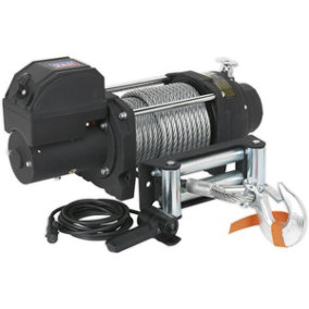 12V Industrial Recovery Winch - 8180kg Line Pull - 2.3kW DC Wound Motor