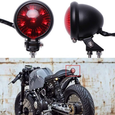 12V Motorcycle Tail Light Stop Lamp Red LED Rear Brake Lamp for