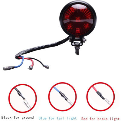 12V Motorcycle LED Brake Tail Light - Universal Fit For Scooters, Cafe Racers, Bobbers 5 thumbnail image