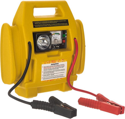 12V Portable Car Jump Starter Air Compressor Battery Start Booster Charger Leads - 4