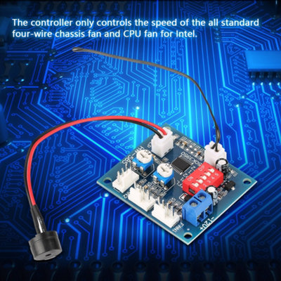 12V PWM Fan Speed Controller Module with Four-Wire Thermostat for PC