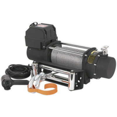 12V Self-Recovery Winch - 5450kg Line Pull - 2kW DC Wound Motor - IP67 Rated