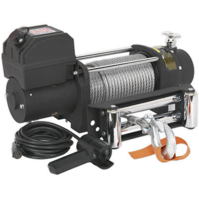 12V Self-Recovery Winch - 5450kg Line Pull - 2kW DC Wound Motor - IP67 Rated - 5