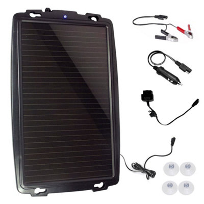 12V Solar Panel Battery Trickle Charger & Maintainer for Car & Caravan