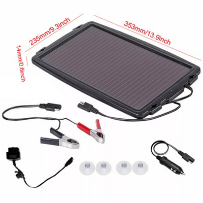 12V Solar Panel Battery Trickle Charger Maintainer for Car Caravan