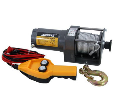12V WINCH RECOVERY 2000LBS 906KG BOAT TRAILER CARAVAN ATV QUAD PULLER ...
