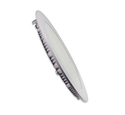 Heitronic LED Panel Rund 12W 96 LED 199mm Warmweiß Inkl. 80mm