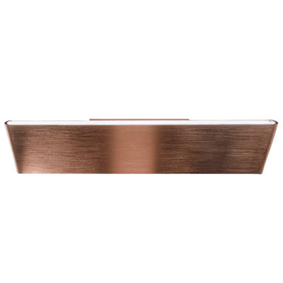 12W LED Up and Down Wall Light, Brushed Bronze Finish Warm White (Non-Dimmable)