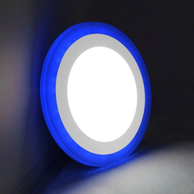12w Recessed Ceiling LED Round Ring Panel Blue
