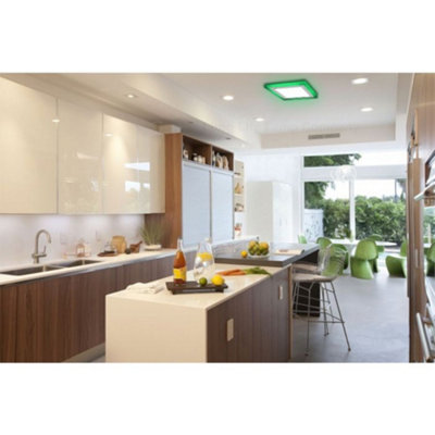 12w Recessed Ceiling LED Square Panel Green