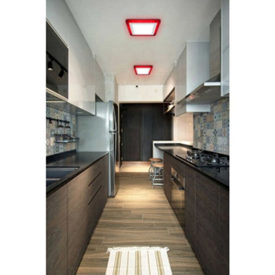 12w Recessed Ceiling LED Square Panel Red
