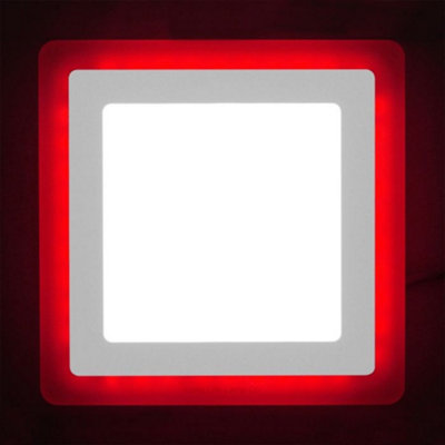 12w Recessed Ceiling LED Square Ring Panel Red