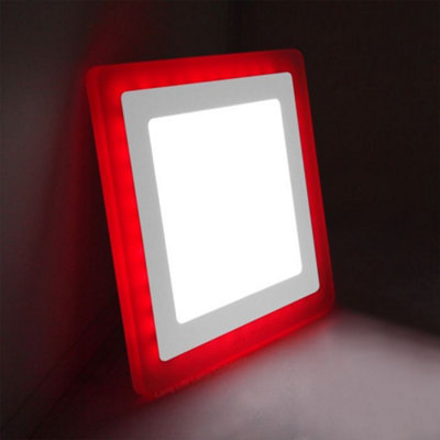 12w Recessed Ceiling LED Square Ring Panel Red