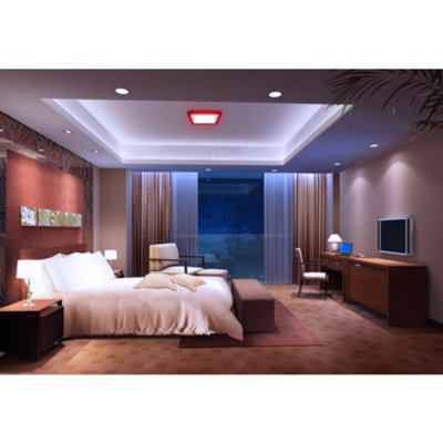 12w Recessed Ceiling LED Square Ring Panel Red
