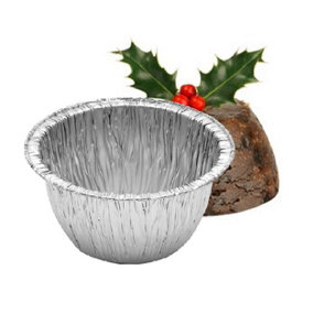 12x 1lb Foil Pudding Basins Aluminium Foil Baking Dishes Christmas Pudding Bowl