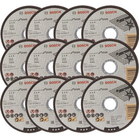 12x Bosch 115mm 1mm Thin Slit Cutting Discs Blades Inox Rapido 4.5" 2608603169