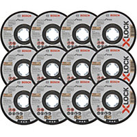12x Bosch 115mm 1mm X-LOCK Thin Slit Cutting Discs Blades Inox 4.5" 2608619261