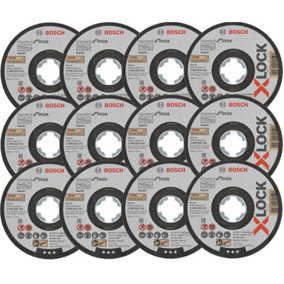 12x Bosch PRO 115mm 1mm X-LOCK Thin Slit Cutting Discs Blades Inox 4.5"