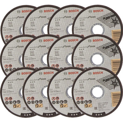 12x Bosch PRO 125mm 1mm Thin Slit Cutting Discs Blades Inox Rapido 5.5 ...