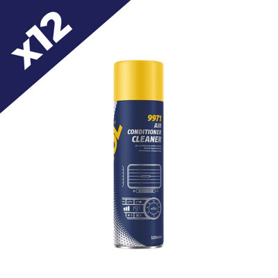 12x Mannol Air Conditioner Cleaner cleans disinfects internal external surfaces