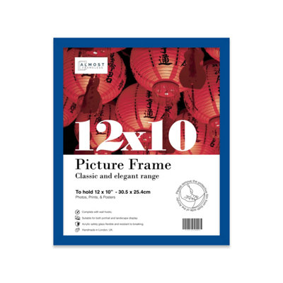 12x10 Blue Picture Frame (30.5 x 25.4cm) Poster, Photo, Artwork, Gallery Wall or Print
