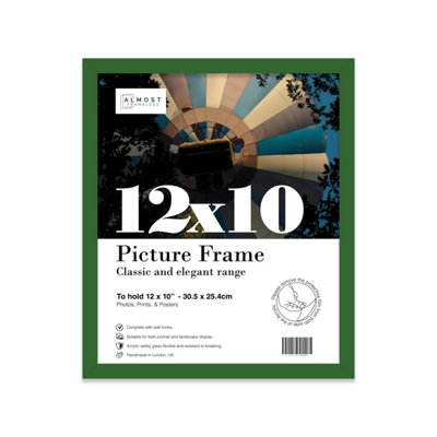 12x10 Green Picture Frame (30.5 x 25.4cm) Poster, Photo, Artwork, Gallery Wall or Print
