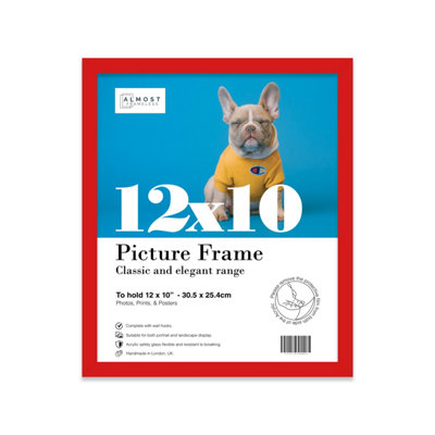 12x10 Red Picture Frame (30.5 x 25.4cm) Poster, Photo, Artwork, Gallery Wall or Print
