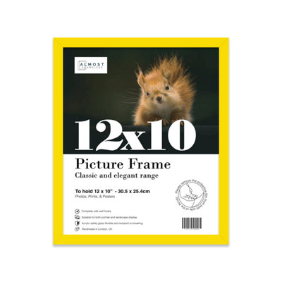 12x10 Yellow Picture Frame (30.5 x 25.4cm) Poster, Photo, Artwork, Gallery Wall or Print