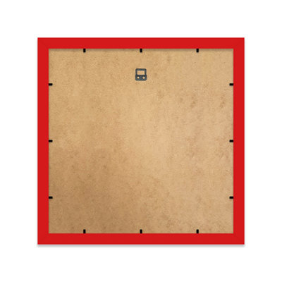 12x12" Red Picture Frame - 12x12" Square Frame with 9x9" Mount for 12x12"/9x9" Pictures Moderrn Style Thin Edge, 1 Pack
