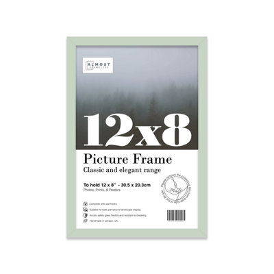 12x8 Mint Green Picture Frame (30.5 x 20.3cm) Poster, Photo, Artwork, Gallery Wall or Print
