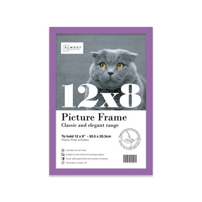12x8 Purple Picture Frame (30.5 x 20.3cm) Poster, Photo, Artwork, Gallery Wall or Print