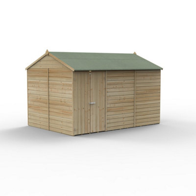 12x8 Reverse Apex Shed Beckwood 25yr Guarantee Shiplap Pressure