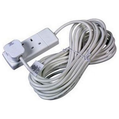 13 Amp 2 Gang Extension Socket C/W 2M Lead