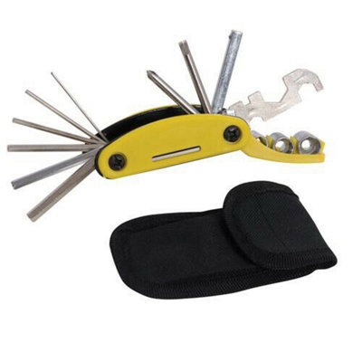 13 Function Bike Multi Tool Carry Case Hex Key Socket Wrench Screwdriver