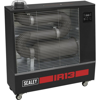 13 kW Industrial Infrared Diesel Heater - 50L Fuel Tank - Overheat Protection