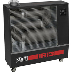 13 kW Industrial Infrared Diesel Heater - 50L Fuel Tank - Overheat Protection