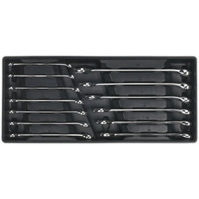 13 Piece Combination Spanner Set with Modular Tool Tray - Metric - Tool Storage