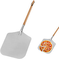 13" Pizza Oven Peel Paddle with Extra Long Wooden Handle for Wood Fired Ovens