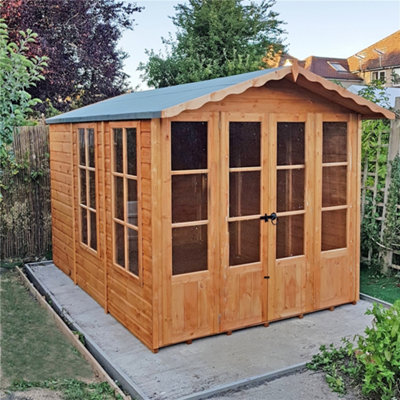 13 x 7 Wooden Summerhouse with Roof Overhang