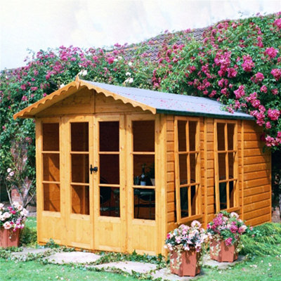 13 x 7 Wooden Summerhouse with Roof Overhang - 3