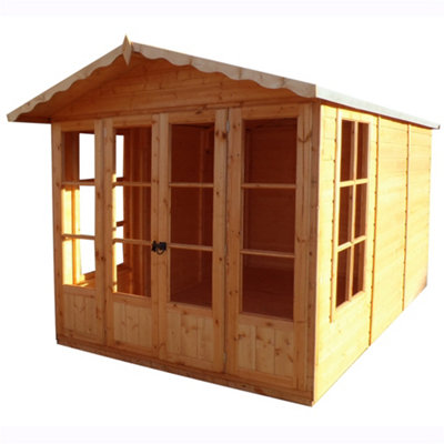 13 x 7 Wooden Summerhouse with Roof Overhang - 4