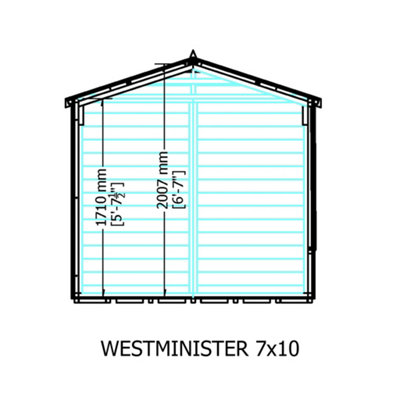 13 x 7 Wooden Summerhouse with Roof Overhang - 7