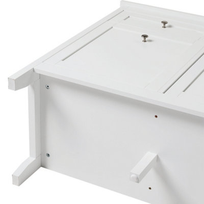 130 x 40 x 80cm Classic White Large Storage Cabinet with Drawers Doors - 6