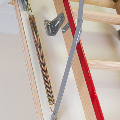 1300mm x 545mm Deluxe Wooden Loft Ladder - 7
