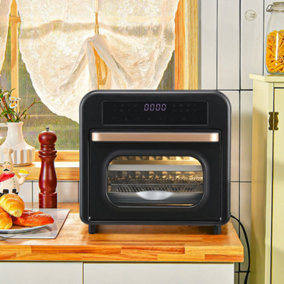 1300W 15L Black Family Size Digital Air Mini Oven with Timer